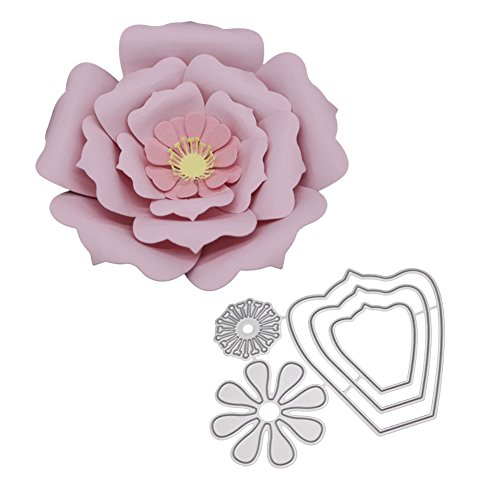Xmiral Fustelle per Scrapbooking per Carta Cutting Dies Metallo Fustella Stencil #19031301X, Accessori per Big Shot e Altre Macchina(L) - 2