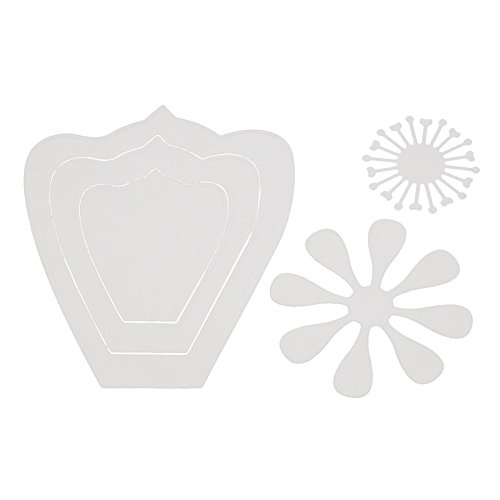 Xmiral Fustelle per Scrapbooking per Carta Cutting Dies Metallo Fustella Stencil #19031301X, Accessori per Big Shot e Altre Macchina(L) - 3