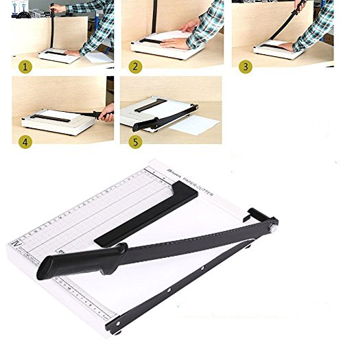 Taglierina per carta A4,Professionale A4 taglierina cutter,Base metallica,lama paper cutters,Per ufficio domestico,Bianco - 4