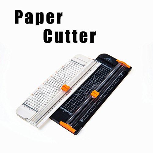 Taglierina A3 A4 30cm Titanium Scrapbooking Righello Multi Funzione e Sicurezza Automatica ghigliottina per coupon Craft etichetta di carta o foto nel Momento del Taglio Nera  - 5