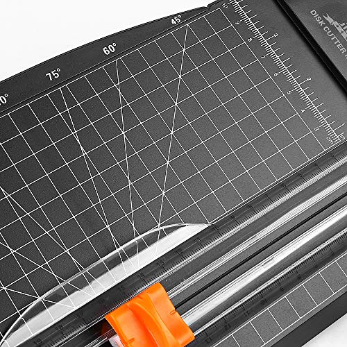 Jielisi – Taglierina da 12 pollici per carta A4 con funzione di sicurezza automatica per protezione durante il taglio, Colore Nero 909-5 - 7