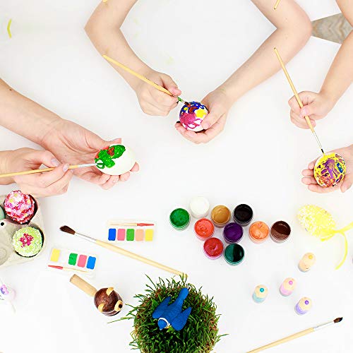 Pllieay – Confezione da 20 uova di polistirolo per uova di Pasqua, 5 misure, colore: bianco - 4