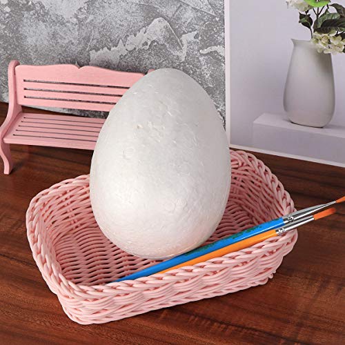 Amosfun Uova di polistirolo 15cm Palline di polistirolo Decorazioni Pasqua Uova Giocattolo per Bambini 10 Pezzi (Bianco, 15cm) - 4
