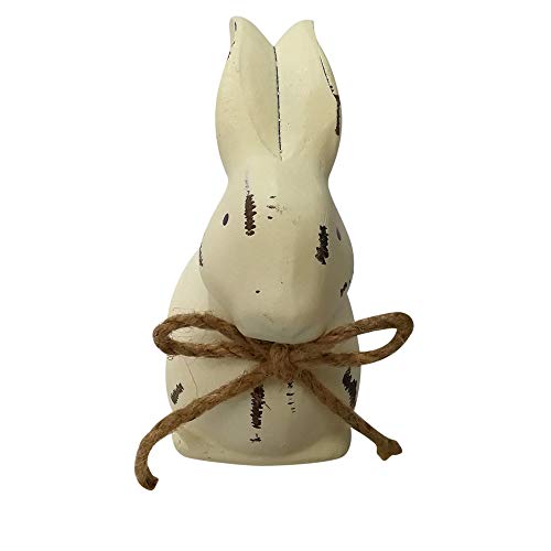 Honestyi Coniglietto di Legno Buona Pasqua Coniglio Carino Ornamenti di Decorazioni per Bambini Regalo per Bambini Pasquale in 3D con Corda di Canapa Alta qualità - 3