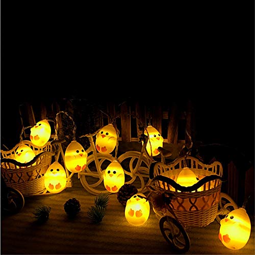 Ankamal Elec 1PC Pasqua LED String Lights, String Lights a Batteria Chick Shaped String Lights, per Giardino, casa, Patio, Matrimonio, Decorazioni pasquali (3m 20LED) - 2