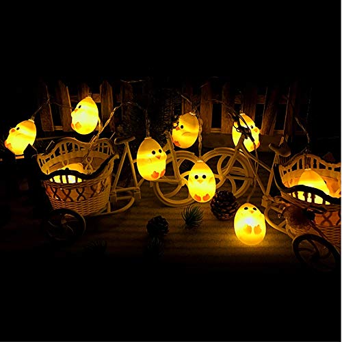 Ankamal Elec 1PC Pasqua LED String Lights, String Lights a Batteria Chick Shaped String Lights, per Giardino, casa, Patio, Matrimonio, Decorazioni pasquali (3m 20LED) - 3
