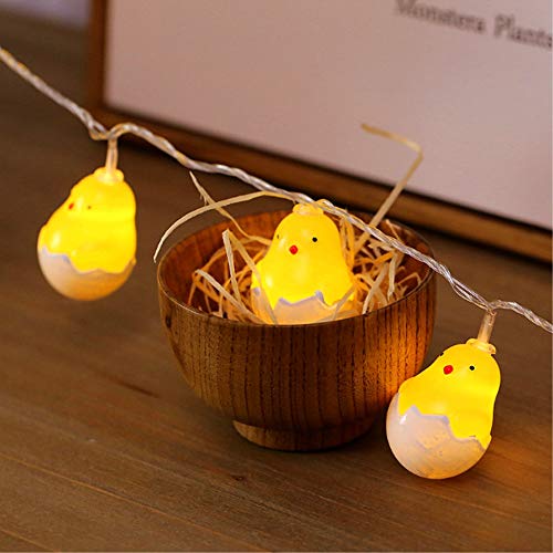 Ankamal Elec 1PC Pasqua LED String Lights, String Lights a Batteria Chick Shaped String Lights, per Giardino, casa, Patio, Matrimonio, Decorazioni pasquali (3m 20LED) - 4