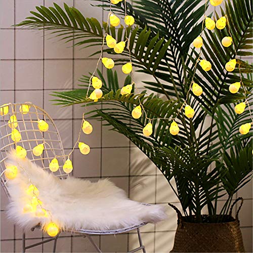 Ankamal Elec 1PC Pasqua LED String Lights, String Lights a Batteria Chick Shaped String Lights, per Giardino, casa, Patio, Matrimonio, Decorazioni pasquali (3m 20LED) - 6