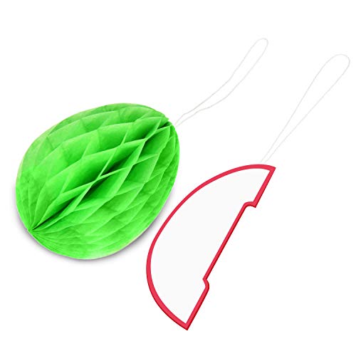 Zhehao 10 Pezzi Pasqua Carta Nido d’Ape Coniglio Pulcino Uovo Nido d’Ape Decorazioni Primavera Appeso Palle Nido d’Ape per Festa Decor - 6