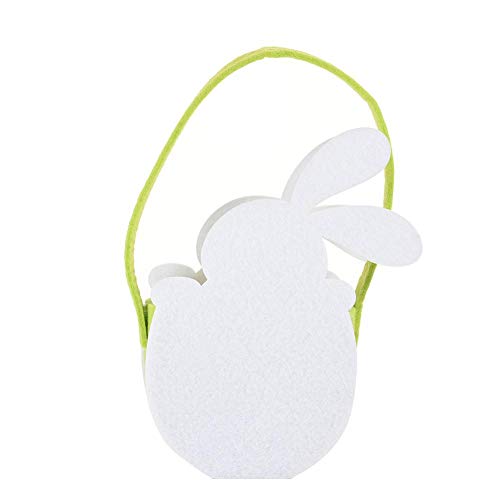 haodene Borse pasquali Rabbit Ears Design con Fiore Candy Bag Articoli per Feste di Pasqua Borsa Tote Bomboniere Regali per Bambini Blue Pink - 7