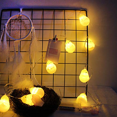 Lurrose 20 LED luci Stringa LED Pulcino luci pasquali con Decorazioni Guscio d’uovo Luci per la Decorazione della Festa di Compleanno Camera da Letto Festosa di Pasqua - 4