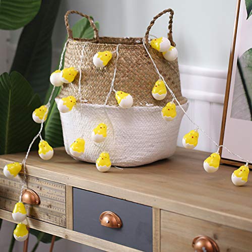 Lurrose 20 LED luci Stringa LED Pulcino luci pasquali con Decorazioni Guscio d’uovo Luci per la Decorazione della Festa di Compleanno Camera da Letto Festosa di Pasqua - 5