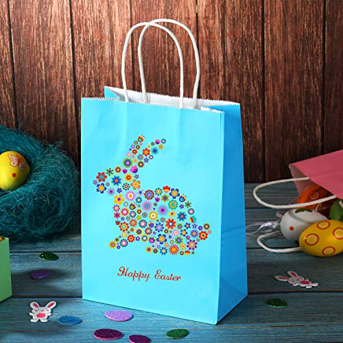 15 Pezzi Sacchetti Regalo Pasquale Sacchetti di Caramelle di Carta con Maniglia per Imballaggio dei Regali per Feste Natalizie - 6