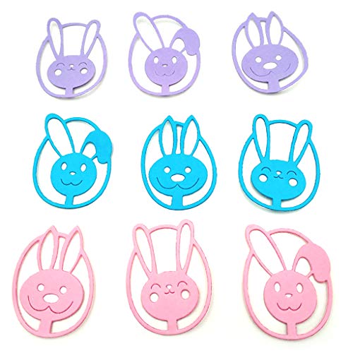 Lisanl – Set di 3 fustelle in acciaio al carbonio con conigli pasquali per goffratura, stencil per carta, fai da te, artigianato, scrapbook, biglietti, decorazioni - 7