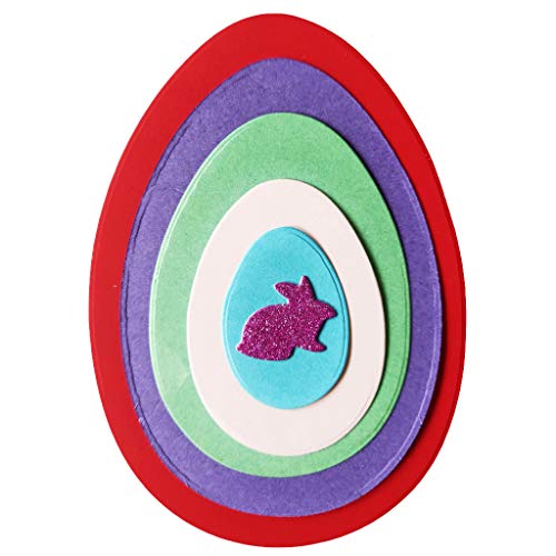 Yfairy fustella in acciaio al carbonio – uova di Pasqua coniglio da taglio set goffratura stencil modelli Mold Paper DIY Art Craft scrapbook libro della decorazione - 6
