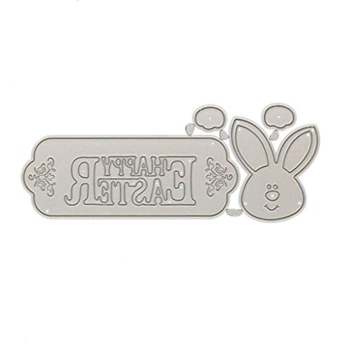 Xurgm Oster – Fustella a Forma di Coniglio, per Scrapbooking, per Modellare goffrature, Tagliare, Applicare su Sizzix Big Shot/Cuttlebug/e Altre perforatrici - 2
