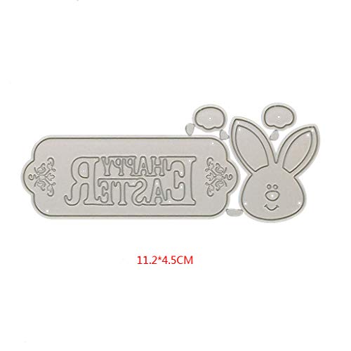 Xurgm Oster – Fustella a Forma di Coniglio, per Scrapbooking, per Modellare goffrature, Tagliare, Applicare su Sizzix Big Shot/Cuttlebug/e Altre perforatrici - 7