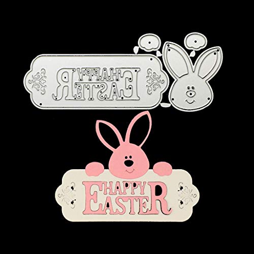 Xurgm Oster – Fustella a Forma di Coniglio, per Scrapbooking, per Modellare goffrature, Tagliare, Applicare su Sizzix Big Shot/Cuttlebug/e Altre perforatrici - 8