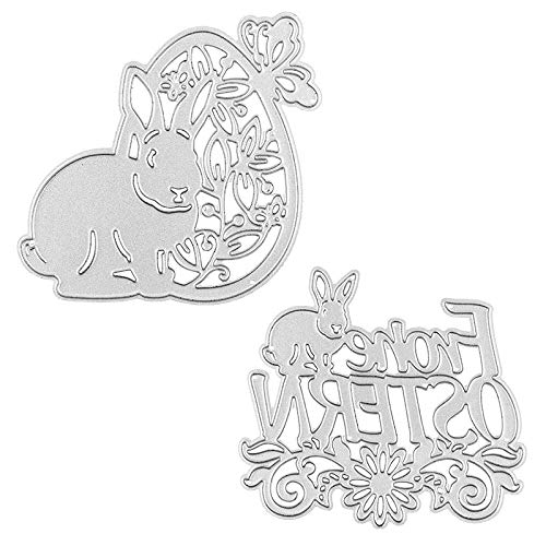 Fustelle a forma di Pasqua, 7,6 x 7,5 cm, 8,2 x 7,3 cm, 2 pezzi - 2