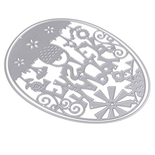Uova di Pasqua da taglio stencil fai da te scrapbooking album fotografico Decor, Pasqua biglietto d’ auguri DIY Craft fustellati stencil - 2