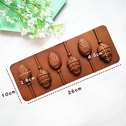 Stampo per Stampo Uovo di Pasqua – 6 Cavità, Decorazione, Torte e Cioccolato A Forma di Uovo - 2
