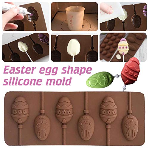 Stampo per Stampo Uovo di Pasqua – 6 Cavità, Decorazione, Torte e Cioccolato A Forma di Uovo - 5