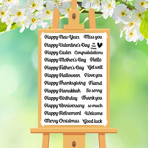 Buon Pasqua. Timbro in silicone Clear Stamps con motivo natalizio, trasparente, per Natale, Capodanno, regali - 2