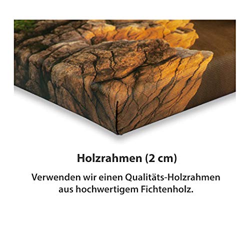 Gallery of Innovative Art – Mappa Del Mondo Acqua Colore Explosion – 100x75cm – Larga stampa su tela per decorazione murale – Immagine su tela su telaio in legno – Arazzo decorazione murale - 5