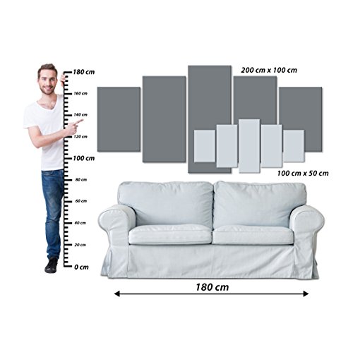 murando Quadro 200×100 cm Stampa su Tela in TNT XXL Immagini Moderni Murale Fotografia Grafica Decorazione da Parete 5 Pezzi Fiori b-A-0297-b-n - 6
