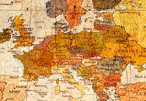 murando® Quadro 120×80 cm – 3 Parti – Quadro su tela fliselina – Stampa in qualita fotografica – Mappa del Mondo 020213-2 120×80 cm - 4