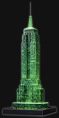 Ravensburger Puzzle 3D Empire State Building-Edizione Speciale Notte, 216 Pezzi, Colore Nero, 12566 1 - 14