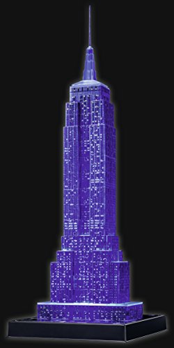 Ravensburger Puzzle 3D Empire State Building-Edizione Speciale Notte, 216 Pezzi, Colore Nero, 12566 1 - 15