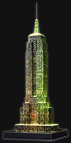 Ravensburger Puzzle 3D Empire State Building-Edizione Speciale Notte, 216 Pezzi, Colore Nero, 12566 1 - 16
