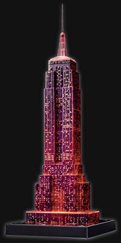 Ravensburger Puzzle 3D Empire State Building-Edizione Speciale Notte, 216 Pezzi, Colore Nero, 12566 1 - 6