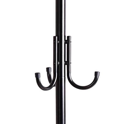LANGRIA Attaccapanni in Trepiede Appendiabiti per Ufficio Attaccapanni Metallico Elegante d’Ingresso con 11 Ganci, Nero - 9