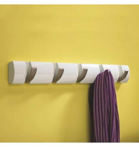 Umbra Flip Appendino, Nichel, Bianco, 5er - 2
