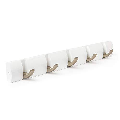 Umbra Flip Appendino, Nichel, Bianco, 5er - 8