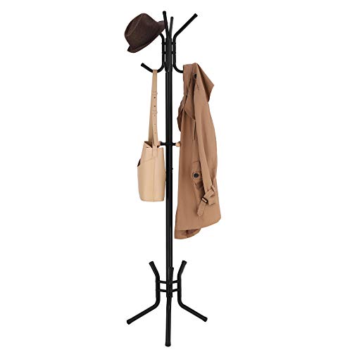 SONGMICS Attaccapanni Appendiabiti Appendino Da Terra Appendiabiti ingresso 49 x 176 cm Nero RCR17B - 3