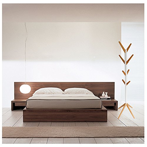 Happy Home Appendiabiti con 8 Ganci Bianco 45 * 45 * 178.5 cm Stand Attaccapanni Legno per Ingresso Ufficio Camera da Letto - 7