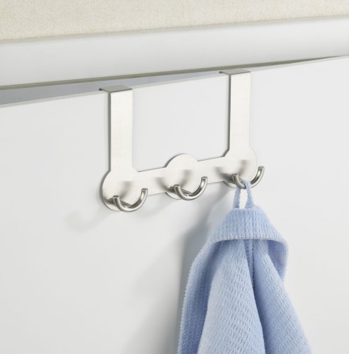 Wenko Rondo 4468040100 Gancio per porte spesse fino a 2 cm, in acciaio INOX opaco, 22.5x14x4,5 cm [Importato] - 2