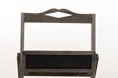 CLP Scaffale a Scaletta Linus – Scaffale Scala in Legno 2 Lavagnette – Lavagna Scaffale 2 Ripiani – Étagère Portapiante Scaletta Pieghevole – Scala Decorativa Country con Mensole Marrone Scuro - 4