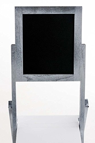 CLP Scaffale a Scala Rebecca con Lavagnetta Shabby Chic | Libreria a Scala in Legno 3 Mensole | Scaletta Porta Piante Pieghevole Libreria Scalare | Lavagnetta Promemoria 100x35x55cm Antico-Grigio - 4
