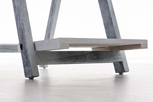 CLP Scaffale a Scala Rebecca con Lavagnetta Shabby Chic | Libreria a Scala in Legno 3 Mensole | Scaletta Porta Piante Pieghevole Libreria Scalare | Lavagnetta Promemoria 100x35x55cm Antico-Grigio - 6