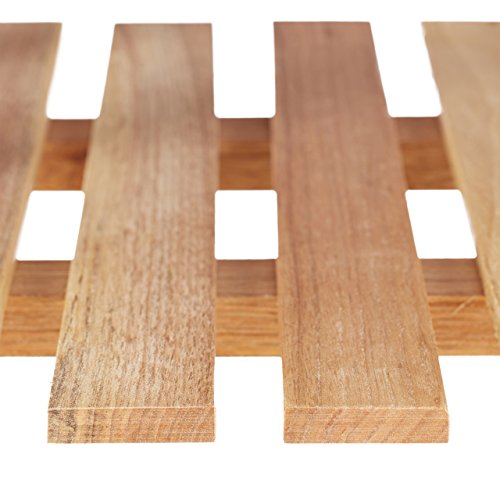 Relaxdays Ladder Rack, libreria in Legno di Noce, mensola da Bagno, Marrone, Altezza x Larghezza x profondità: App. 131 x 46 x 34 cm, Naturale - 5