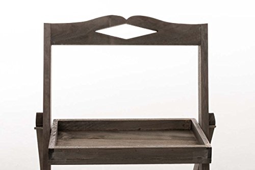 CLP Scaffale a Scala Emanuela in Legno | Scala Decorativa 2 Mensole | Scaffale Deco Portaoggetti | Scaletta da Interni in Stile Shabby Chic | Scaffale Pieghevole | Scala Decorativa Marrone Scuro - 4