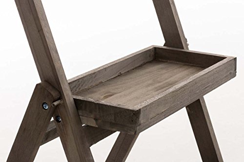 CLP Scaffale a Scala Emanuela in Legno | Scala Decorativa 2 Mensole | Scaffale Deco Portaoggetti | Scaletta da Interni in Stile Shabby Chic | Scaffale Pieghevole | Scala Decorativa Marrone Scuro - 5