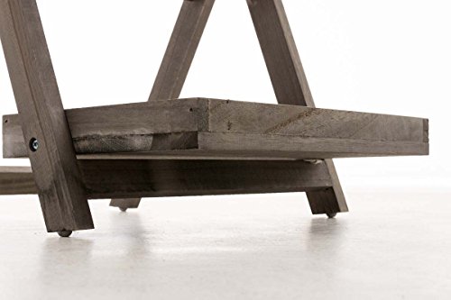 CLP Scaffale a Scala Emanuela in Legno | Scala Decorativa 2 Mensole | Scaffale Deco Portaoggetti | Scaletta da Interni in Stile Shabby Chic | Scaffale Pieghevole | Scala Decorativa Marrone Scuro - 6