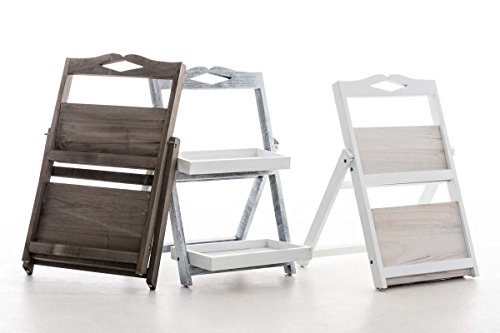 CLP Scaffale a Scala Emanuela in Legno | Scala Decorativa 2 Mensole | Scaffale Deco Portaoggetti | Scaletta da Interni in Stile Shabby Chic | Scaffale Pieghevole | Scala Decorativa Marrone Scuro - 7