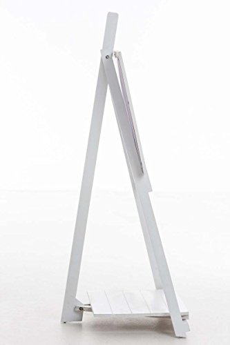 CLP Lavagna Promemoria Dagmar Stile Rustico – Scaffale a Scaletta Deco Shabby Chic I Scaffale Porta Piante con Lavagna I Scala con Struttura a Cavalletto Design Bianco - 3