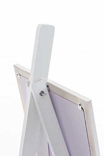 CLP Lavagna Promemoria Dagmar Stile Rustico – Scaffale a Scaletta Deco Shabby Chic I Scaffale Porta Piante con Lavagna I Scala con Struttura a Cavalletto Design Bianco - 5